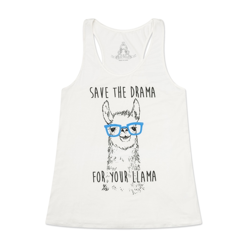 Brand New Save The Drama LLama Tank Top